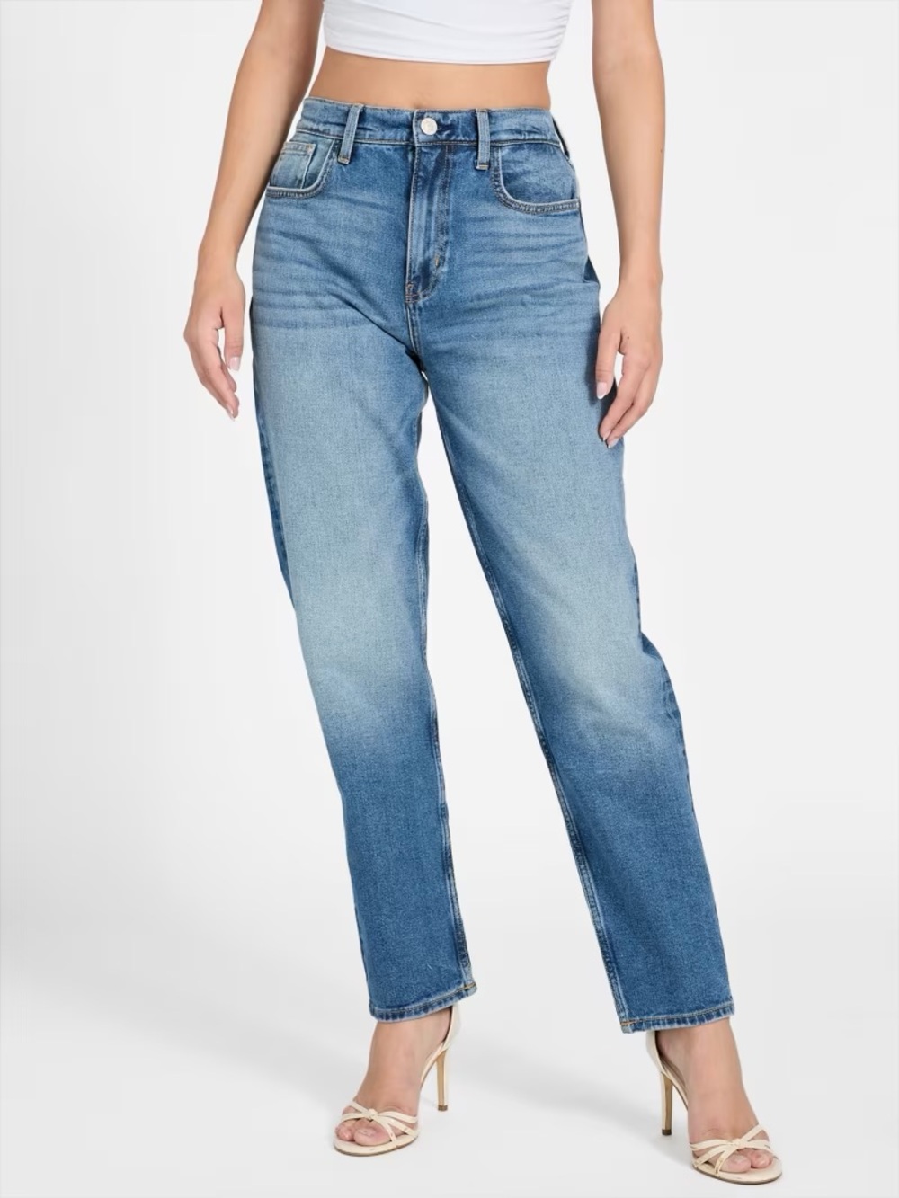 American Eagle Curvy Mom Jean Medium Wash Size 4 Long